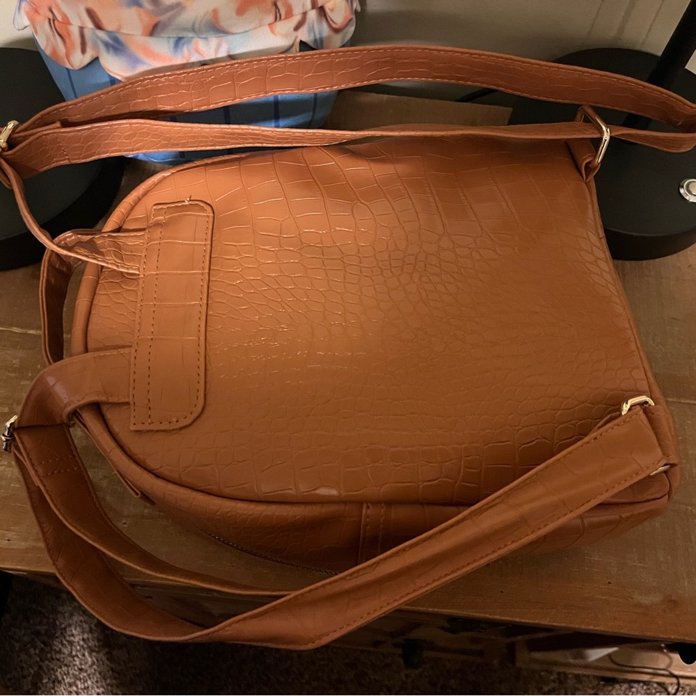 Wild Fable Croc-Embossed Leather Backpack - Picture 7 of 10